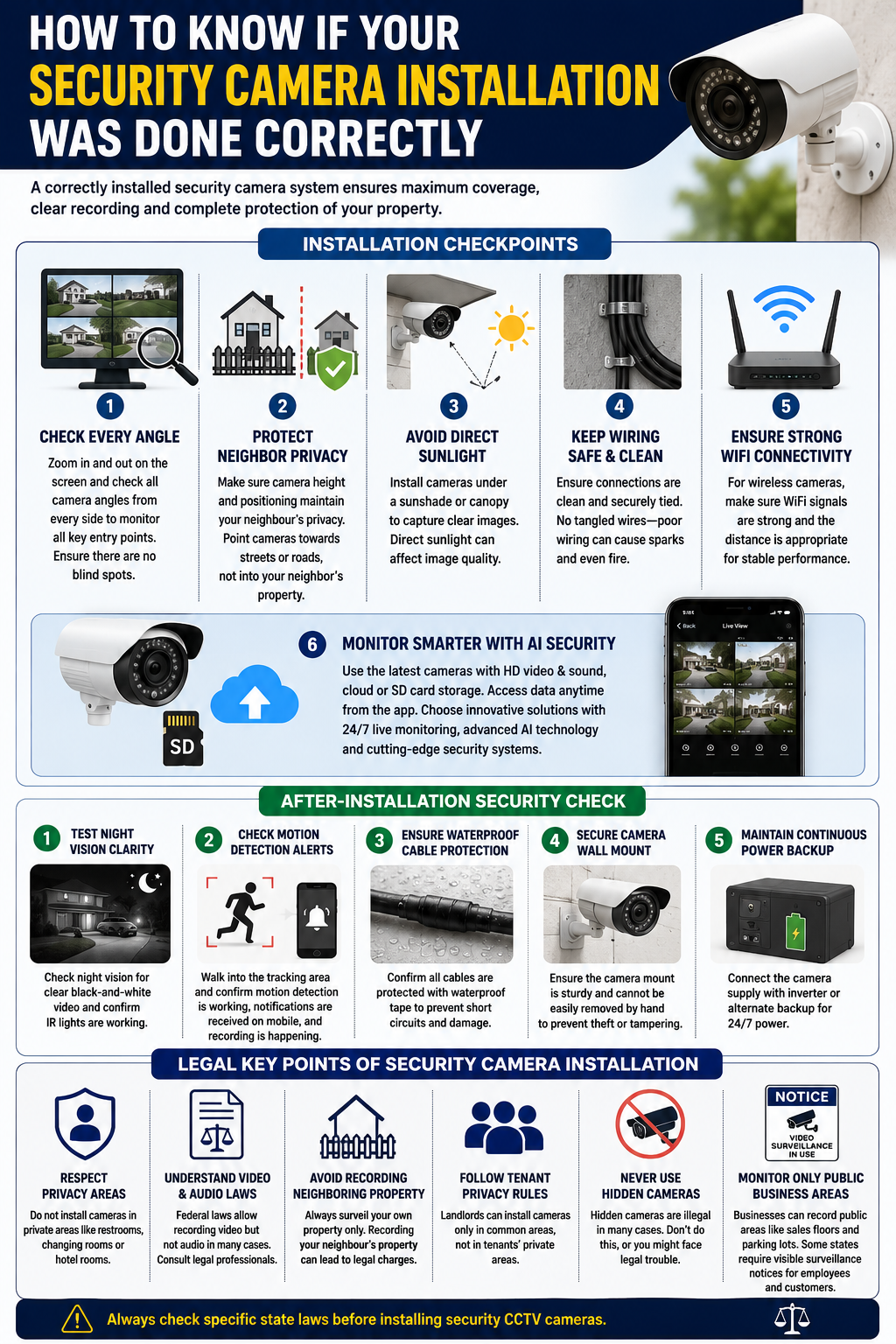 how to know if your security camera installation was done correctly